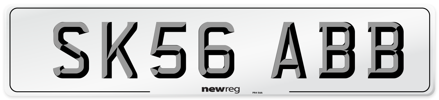 SK56 ABB Number Plate from New Reg